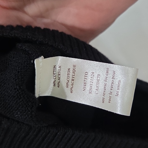 Nick & Mo Womens Black Cardigan Sweater Floral embroidered ,size Large - Picture 4 of 5